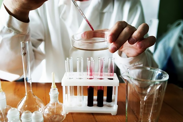 doctor making blood analysis in the laboratory